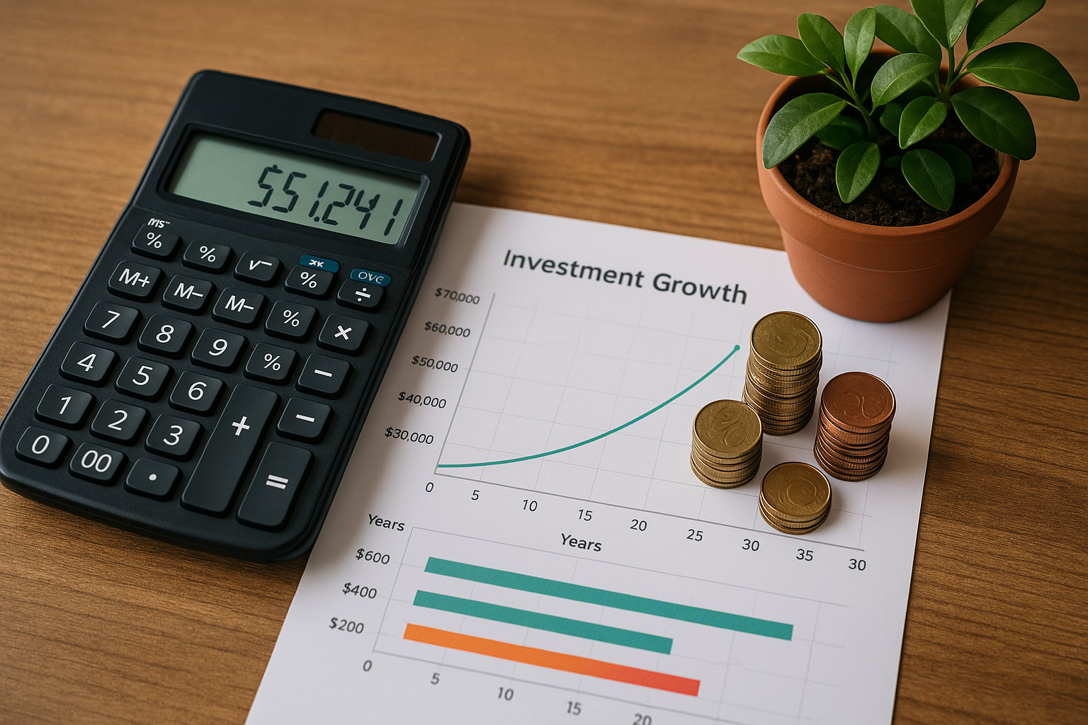 compound interest calculator with tax & inflation